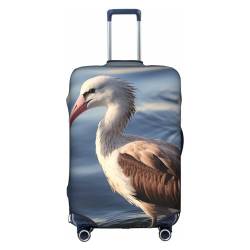 Reisegepäck-Abdeckung, Motiv: Vogel im See, elastische Trolley-Koffer-Schutzhülle, kratzfester Koffer-Schutz, passend für 45,7 - 81,3 cm Gepäck, Vogel im See2, L von EVANEM