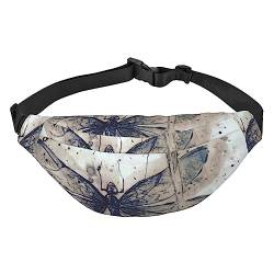 West Cowboy Town Print Fanny Pack Hüfttasche für Mann Frau Mode Gürteltasche mit verstellbarem Riemen für Reisen Laufen, Moderne Libelle, Einheitsgröße von EVANEM