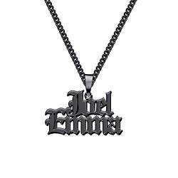 EVER2000 Namenskette,Halskette mit Namen,Personalisierte Herren Kette Edelstahl Anhänger für Sohn,Jungen,Vater Großvater Geschenk (2 Namen, Curb Chain) von EVER2000