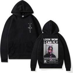 EVERLUCK Travis Hip Hop Fans Hoodies Herren Scott Wish You Were Here Sweatshirts Damen Astroworld Look Mom I Can Fly Hoody Pullover, 01 Travis Hoody, 42 von EVERLUCK