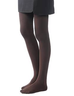 EVERSWE Women's Opaque Fleece Lined Tights, Thermal Tights (Brown,Large) von EVERSWE