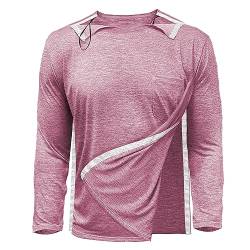 Unisex Post Schulter Chirurgie Shirts für Männer Tearaway Erholung Langarm Shirt Frauen Voll Offene Seite Snap Adaptive Kleidung, Rot/Ausflug, einfarbig (Getaway Solids), XX-Large von EVERWORTH