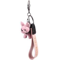 Bulldogge Schlüsselanhänger, Bezaubernder Bulldoggen Schlüsselanhänger für Damen, Schlüsselanhänger für Hundehalter von EVIMO