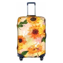 EVIUS Gelbe Sonnenblumenkofferabdeckung, Reisegepäckabdeckung, Kofferabdeckungen, waschbar, elastische Gepäckabdeckungen für 45,7 - 81,3 cm Gepäckabdeckungen, Wunderschöne Sonnenblume, S von EVIUS