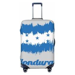 EVIUS Haunted Mansion Kofferabdeckung, Reisegepäckabdeckung, Kofferabdeckungen, waschbar, elastische Gepäckabdeckungen für 45-81 cm Gepäckabdeckungen, Blau Honduras Flagge, XL von EVIUS