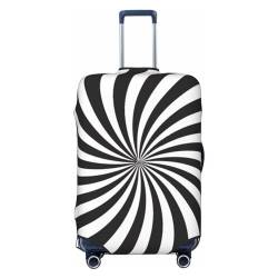 EVIUS Kofferüberzug mit niedlichem Hasenmotiv, Reisegepäck, waschbar, elastisch, passend für 45 cm - 81 cm große Gepäckabdeckungen, Weiß / Schwarz, L von EVIUS