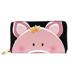 EVIUS Schöne Schwein bedruckte Geldbörse, langer Stil, Clutch, Unisex, Geldklammer, Reise-Geldbörse, Reißverschluss, einfach zu tragen, modisch und schön, Schönes Schwein, Einheitsgröße von EVIUS