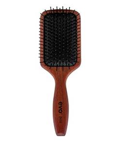 EVO pete ionic paddle brush, Stylingbürste für alle Haartypen, zum Glätten und Entwirren, Haarbürste Frauen, Damen und Herren, aus zertifiziertem Holz hergestellt von EVO