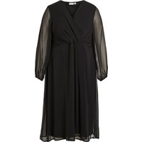 EVOKED VILA Blusenkleid, Langarm, V-Ausschnitt, für Damen, schwarz, 46 von EVOKED VILA