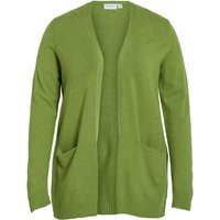 EVOKED VILA Strickjacke, Curve-Style, Fronttaschen, für Damen, grün, 44 von EVOKED VILA