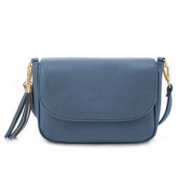 EVVE Crossbody Bags for Women - Flap Saddle Purse Style, dunkelblau von EVVE