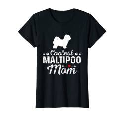 Damen Coolest Maltipoo Mom Lustiger Hund Mama Haustier Hund Familie T-Shirt von EWD Dogs Family Apparel