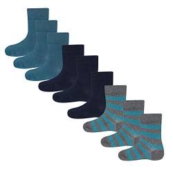 EWERS 9er Pack Baby- und Kindersocken - im Polybeutel ohne Etikett - für Jungen Ringel/uni, MADE IN EUROPE, Baumwolle von EWERS