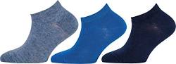 Ewers Kinder Sneaker-Socken 3er-Pack marine/blau/jeans Größe 35 / 38 von EWERS