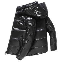 EWFAS Männer gesteppte Padded Shiny Puffer Blase Thick-Jacken-Mantel Metallisch glänzende Jacke Männer ultraleichte Stehkragen Jacke Winter Männer Mantel von EWFAS