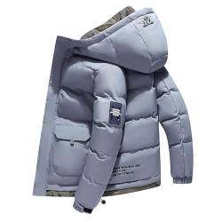 EWFAS Männer gesteppte Padded Shiny Puffer Blase Thick-Jacken-Mantel Metallisch glänzende Jacke Männer ultraleichte Stehkragen Jacke Winter Männer Mantel von EWFAS