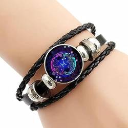 EWFAS Sternzeichen-Armband | Handgefertigtes Sternzeichen-Armband - Sternbild-Leder-Unisex-Armband für Erwachsene von EWFAS