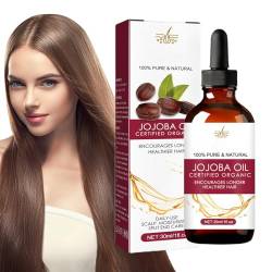 Kopfhautöl Haarwachstum | Jojobaöl Anti-Frizz-Haarwachstumsöl für das Haarwachstum,30 ml Wildwachstumsöl, natürliches Haaröl für trockenes, geschädigtes Haar und Wachstum Ewfas von EWFAS