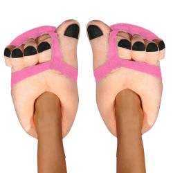 Lustige Hausschuhe für Erwachsene | Zehenpantoffeln lustig | Lustige Plüsch-Flip-Flops | Hässliche Hausschuhe | Cartoon Big Toe Schuhe Warme weiche Hausschuhe | Süße Hausschuhe für Männer und Frauen von EWFAS