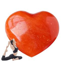 Roter Aventurin | Rote natürliche Herzsteine - Roter Kristall, Valentinstag-Liebesstein, Steinornamente zum Stressabbau, schönes Geschenk für Frauen Ewfas von EWFAS
