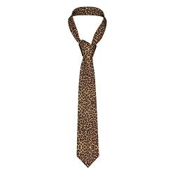 EWMAR Coole Leoparden-Krawatte für Herren, 8,9 cm breit, modische Anzugbänder für Business, Geburtstag, Hochzeit, Bankett, Party, Schwarz , Einheitsgröße von EWMAR