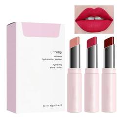 Pflegender Lippenbalsam - Set mit 3 nicht klebenden Lipglossen für trockene Lippen bei Frauen | Lippenpflegeprodukte zum Einkaufen, Zusammensein, Zuhause, Arbeiten, Dating, Reisen Ewoke von EWOKE