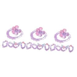 EXCEART 15 Stk Haarnadel Haarschmuck Für Frauen Haargummis Kleinkind Blumenkopfschmuck Haarschmuck Für Kinder Haarseil Für Frauen Haargummis Seil Plastik Violett Halterung Flügel Mädchen von EXCEART