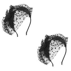 EXCEART 2 Stück Zylinder Mit Schleife Fascinator Tee-Party-Kopfbedeckung Fascinator Für Frauen Hochzeit Stirnband Derby-Stirnbänder Damen-Stirnbänder Fascinator Haar-Accessoire von EXCEART