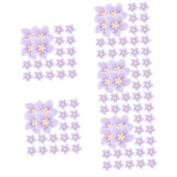 EXCEART 250 Stk Blumenbeet Mit Fünf Blütenblättern Telefon Charms Handyhülle Selber Machen Haar Klammern Runde Haarspange Reize Cabochon- Haarnadel-charme Harz Modell Perlen Violett von EXCEART