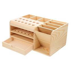 EXCEART 3er-Box Desktop-aufbewahrungsbox Holzschubladen Für Schreibtisch Behälter Für Kleinigkeiten Home-Desktop-Organizer Stiftehalter Für Den Schreibtisch Halterung Netz Hölzern von EXCEART