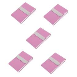 EXCEART 5St Geschäftskartenhalter kreditkartenhalter Credit Card Holder reisekoff Geldbörse Damen Geldbörsen für Männer Unternehmen Visitenkarte Schutz Klipp Reisen Ausweis Metall Rosa von EXCEART