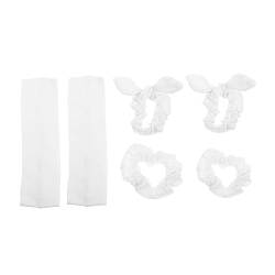 EXCEART Haarband 2 Sets Batik-Anzug Damen-Stirnbänder Für Perücken Damen-Haar-Accessoires Weiße Elastische Schleifen- Batik-Haargummi Baumwoll-Haargummi von EXCEART