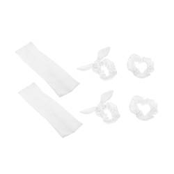 EXCEART Haarband 3 Sets Batikanzug Weiße Haar-Accessoires Batik- Stirnband Für Perücken Artikel Zum Batiken Haarbänder Für Frauen Weißer Schwanzhalter Große Haargummis von EXCEART
