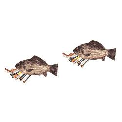 EXCEART Mäppchen 2st Federmäppchen Fisch Lustiges Federmäppchen Lustige Federtasche Tasche Für Fischstifte Mit Reißverschluss von EXCEART