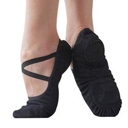 EXCEART Sohle Ballettschuhe 1 Paar rutschfeste Ballettschuhe Dehnbare Schuhe mit Weicher Sohle Professionelle Tanzschuhe für Erwachsene Üben Professionelle Leistung (Schwarz Größe 39) von EXCEART