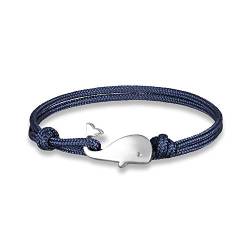 EXINOX Armband aus Seil mit Walverschluss | Herren und Damen | Stil Nautisch Meer Meeresleben, Nylon von EXINOX