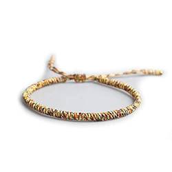 EXINOX Tibetanisches spirituelles Armband, für Damen und Herren, handgefertigt, traditioneller buddhistischer Knoten De 15 a 24 Cm Gelb gemischt von EXINOX
