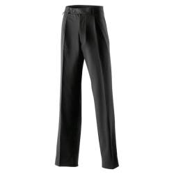 EXNER Herren-Hose, Anzug-Hose, Service-Hose, mit Bundfalte, Baumwoll-Mischgewebe, Farbe schwarz, Größe 25 von EXNER