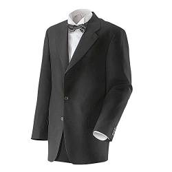 EXNER Herren-Sakko, Anzug-Jacket, Basic, einreihig, 3-Knopf, Farbe schwarz, Größe 106 von EXNER