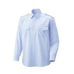 EXNER Piloten-Hemd Langarm, mit Schulterklappe, Farbe Light Blue, Größe 49/50 von EXNER