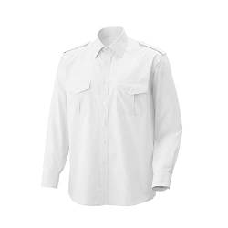 EXNER Piloten-Hemd Langarm, mit Schulterklappe, Farbe weiß, Größe 41/42 von EXNER