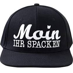 Cap Kappe mit Stickerei Moin Ihr Spacken | lustige Unisex Kappe | Snapback mit Verschluss verstellbar | Outdoor Freizeit Basecap | Baseball Kappe Männer Frauen | Einheitsgröße von EXPRESS-STICKEREI