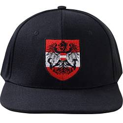 EXPRESS-STICKEREI Kappe Österreich Wappen | Sport Freizeit Basecap | Outdoor Cap mit Verschluss verstellbare Unisex Snapback | Baseball Kappe Männer Frauen | Einheitsgröße von EXPRESS-STICKEREI