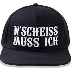 EXPRESS-STICKEREI Kappe mit Spruch “N'SCHEISS MUSS ICH | Sport Freizeit Basecap | Outdoor Cap mit Verschluss verstellbare Unisex Snapback | Baseball Kappe Männer Frauen | Einheitsgröße von EXPRESS-STICKEREI