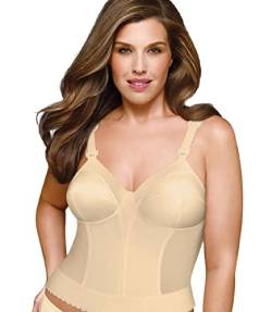 Exquisite Form Damen Rückenverschluss Longline BH, Beige, 85B von EXQUISITE FORM