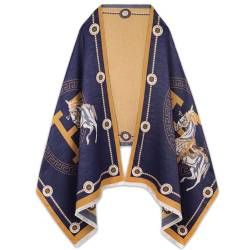 EXTREE Pashmina-Schal für Damen, seidiger Schal für Abendkleid, Decke, offener Poncho-Umhang, Farbe: A058, 1 von EXTREE