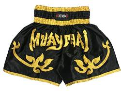 EXTREME Muay Thai MMA Grappling Fight Kickbox-Shorts (Gelb mit Schwarz, Größe M), Gelb mit Schwarz, M von EXTREME