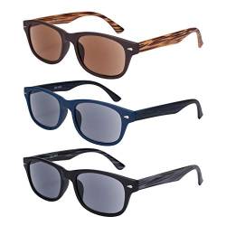 EYEGUARD Sonnen-Leser, 3er-Pack, UV400-Schutz, für den Außenbereich Lesesonnenbrille, klassisch, modisch, Leserbrille für Damen und Herren (3 Farben, 1,00)… von EYEGUARD