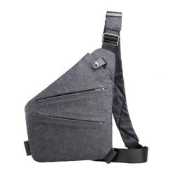 Anti-Diebstahl-Reisetasche – 2024 Umhängetasche (Color : Gris, Size : Left Shoulder) von EYESLA