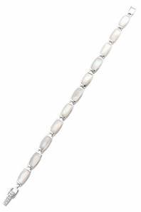 EYS JEWELRY Damen-Armband 925 Sterling Silber Perlmutt Muschel 18 cm weiß von EYS JEWELRY